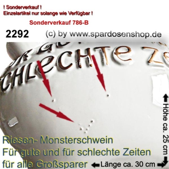 Preview: Monster Sparschwein Für gute und für schlechte Zeitent – Sonderverkauf 786-B cc